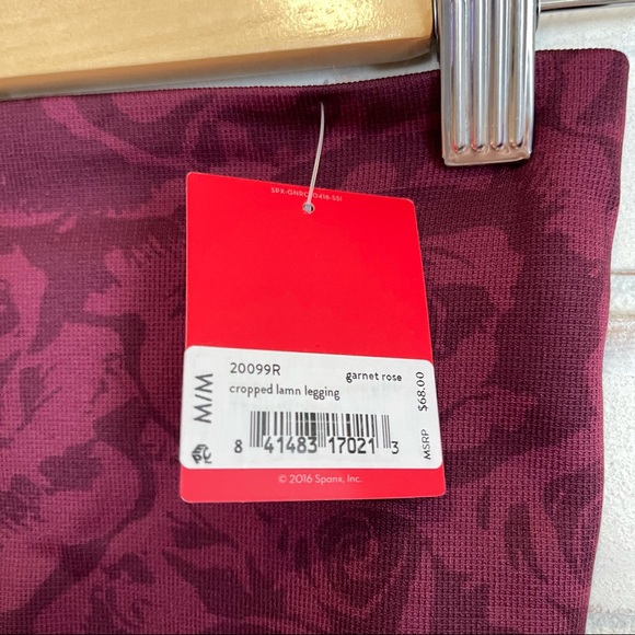 Spanx lamn cropped garnet rose leggings NWT - Picture 7 of 7